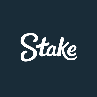 Stake-kasinon logo kryptomaksuja, cashbackia ja VIP-etuja vertailevassa kasinokortissa